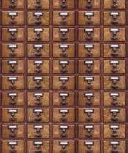 Load image into Gallery viewer, Library Card is a wood drawers wallpaper