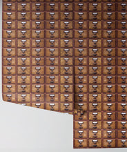 Load image into Gallery viewer, Library Card is a wood drawers wallpaper