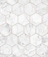 Load image into Gallery viewer, Marble and Copper Tiles Wallpaper