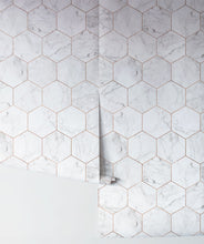 Load image into Gallery viewer, Marble and Copper Tiles Wallpaper
