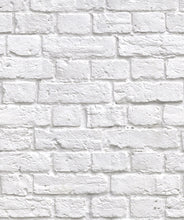 Load image into Gallery viewer, Soft White Bricks Wallpaper