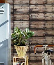 Load image into Gallery viewer, Timber and Nails is a wallpaper inspred by real wood