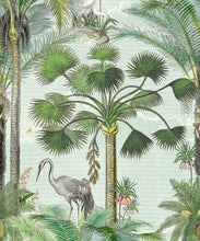 Load image into Gallery viewer, Kerala Palms Wallpaper Mural •Bethany Linz • Palm Tree Mural • Blue • Swatch