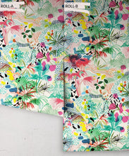 Load image into Gallery viewer, Encinitas Wallpaper • Colorful Floral Wallpaper • Rolls