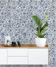 Load image into Gallery viewer, Lifelines Wallpaper • Floral Wallpaper • Insitu