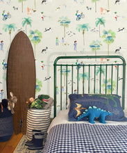Load image into Gallery viewer, At The Dog Park Wallpaper • Kids Wallpaper • Cream • Insitu