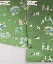 Load image into Gallery viewer, At The Dog Park Wallpaper • Kids Wallpaper • Green • Rolls
