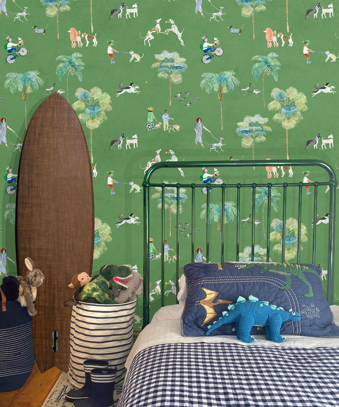 At The Dog Park Wallpaper • Kids Wallpaper • Green • Insitu