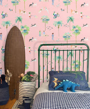 Load image into Gallery viewer, At The Dog Park Wallpaper • Kids Wallpaper • Pink • Insitu