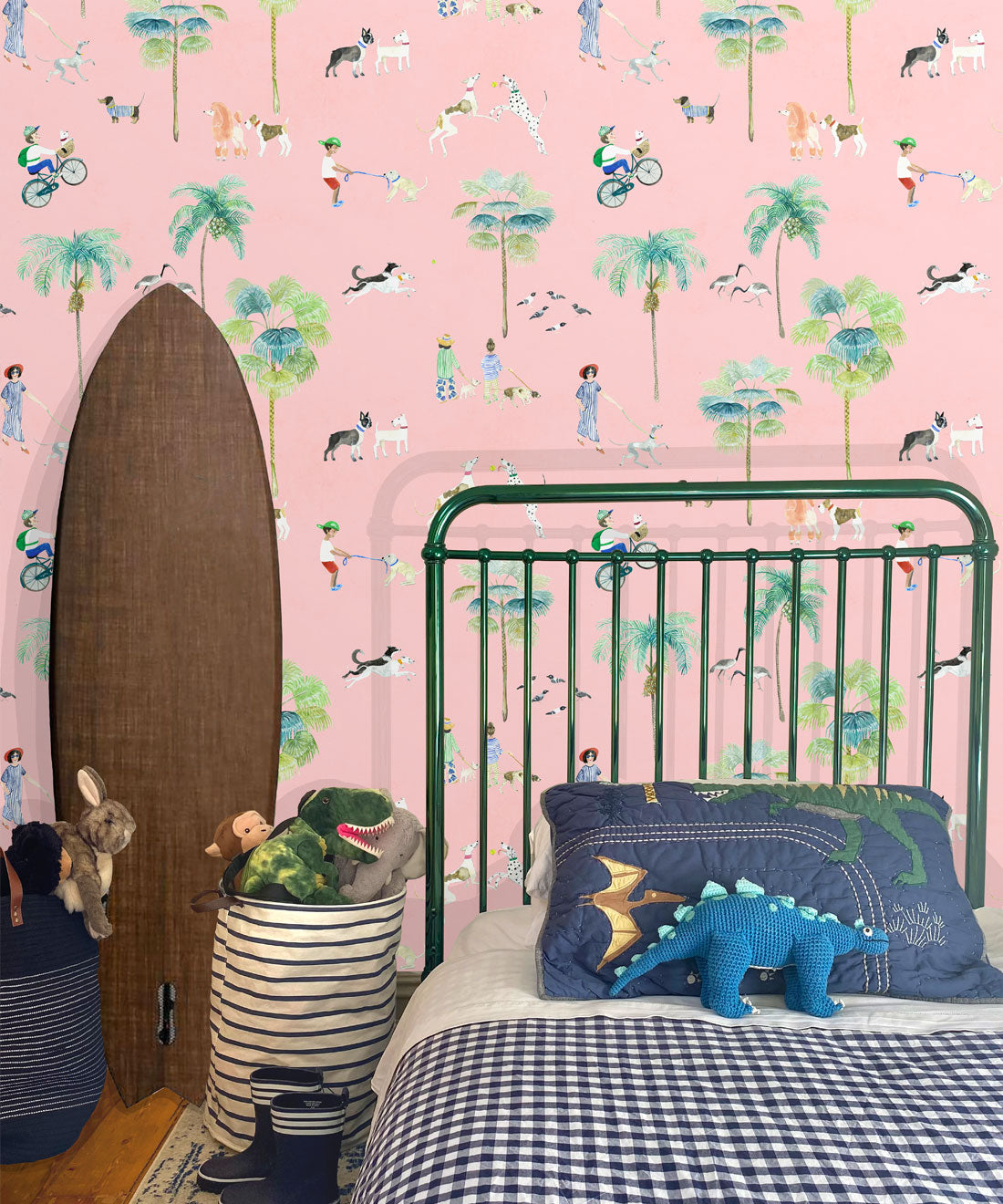 At The Dog Park Wallpaper • Kids Wallpaper • Pink • Insitu