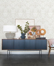 Load image into Gallery viewer, Calcutta Wallpaper • Flower and Leaf Motif Design • Ethnic Wallpaper • Beige Wallpaper • Insitu