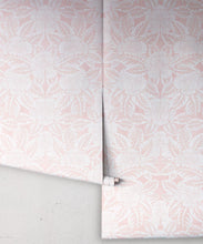 Load image into Gallery viewer, Calcutta Wallpaper • Flower and Leaf Motif Design • Ethnic Wallpaper • Pink Wallpaper • Rolls