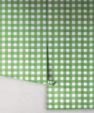 Load image into Gallery viewer, Check Wallpaper • Green • Rolls
