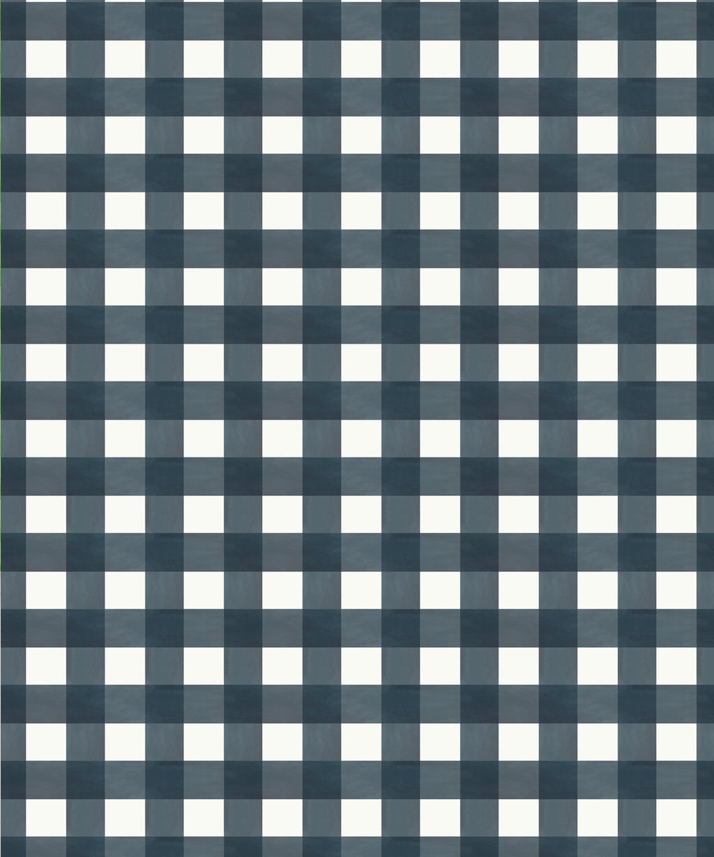 Check Wallpaper • Navy • Swatch