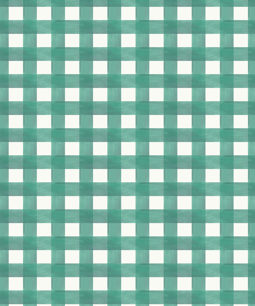 Check Wallpaper • Turquoise • Swatch