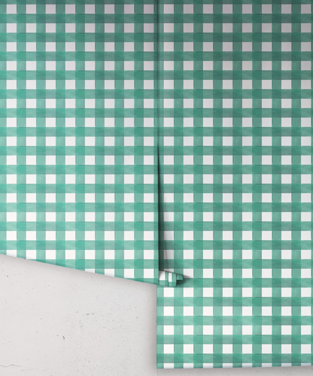 Check Wallpaper • Turquoise • Rolls