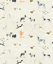 Load image into Gallery viewer, Doggies Wallpaper • Dog Wallpaper • Cream • Swatch