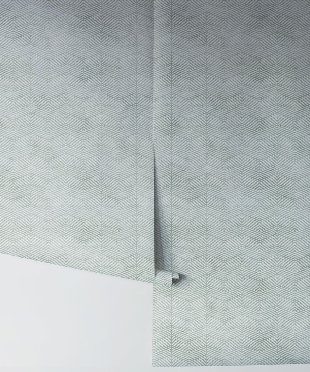 Painted Herringbone Wallpaper - Image 6