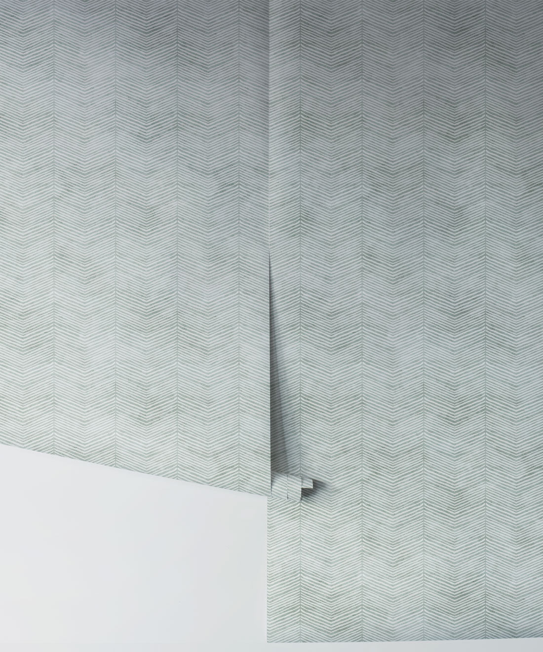 Painted Herringbone Wallpaper - Image 6