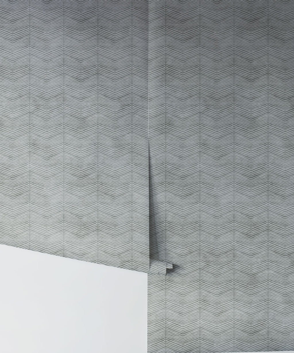 Painted Herringbone Wallpaper - Image 4