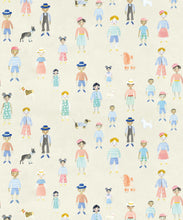 Load image into Gallery viewer, Paper Dolls wallpaper • Cream • Swatch