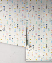 Load image into Gallery viewer, Paper Dolls wallpaper • Cream • Rolls