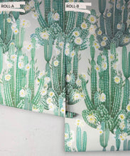 Load image into Gallery viewer, San Pedro Wallpaper Green • Cactus Wallpaper • Succulents Wallpaper • Desert Wallpaper Rolls