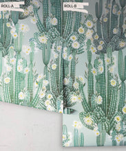 Load image into Gallery viewer, San Pedro Wallpaper Aqua • Cactus Wallpaper • Succulents Wallpaper • Desert Wallpaper Rolls