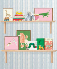 Load image into Gallery viewer, Star Stripe Wallpaper • Dusty Blue • Insitu