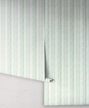 Load image into Gallery viewer, Star Stripe Wallpaper • Green • Rolls