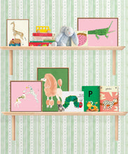 Load image into Gallery viewer, Star Stripe Wallpaper • Green • Insitu