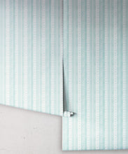Load image into Gallery viewer, Star Stripe Wallpaper • Turquoise • Rolls