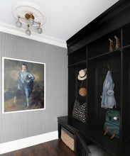 Load image into Gallery viewer, Candy Stripe Wallpaper • Striped Wallpaper • Black &amp; White Stripe Wallpaper • Kristin Jackson • @huntedinterior