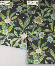 Load image into Gallery viewer, Summer Garden Wallpaper • Charcoal Wallpaper • Floral Wallpaper Rolls