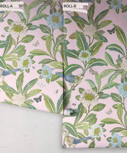 Load image into Gallery viewer, Summer Garden Wallpaper • Pink Wallpaper • Floral Wallpaper Roll
