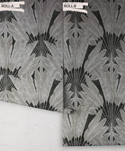 Load image into Gallery viewer, Travelers Palm Wallpaper - Colorway: Charcoal