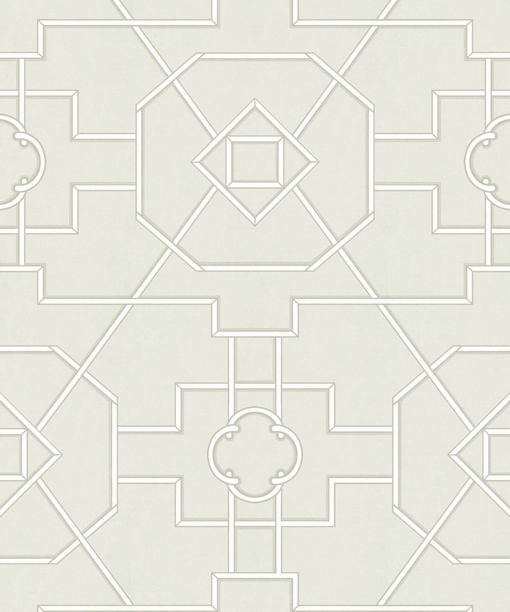 Trellis Wallpaper • Geometric Wallpaper • Beige Wallpaper • Swatch