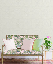 Load image into Gallery viewer, Trellis Wallpaper • Geometric Wallpaper • Beige Wallpaper • Insitu