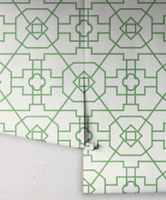 Load image into Gallery viewer, Trellis Wallpaper • Geometric Wallpaper • Ivory Wallpaper • Rolls