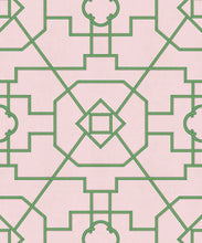 Load image into Gallery viewer, Trellis Wallpaper • Geometric Wallpaper • Pink Wallpaper • Swatch