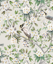 Load image into Gallery viewer, Victoria Wallpaper • Floral Wallpaper • Ivory Wallpaper • Swatch