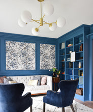 Load image into Gallery viewer, Great Wave Bloom • Blue Ocean wallpaper • Living Room Wallpaper • Inna Kovalinskiy
