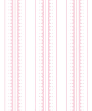 Load image into Gallery viewer, Coquille Wallpaper • Stripe and Scallop Wallpaper • Blush• Swatch