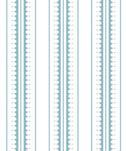 Load image into Gallery viewer, Coquille Wallpaper • Stripe and Scallop Wallpaper • Powder Blue • Swatch