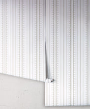 Load image into Gallery viewer, La Grand Coquille • Stripe and Scallop Wallpaper • Beige • Rolls
