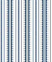 Load image into Gallery viewer, La Grand Coquille • Stripe and Scallop Wallpaper • Royal Blue • Swatch