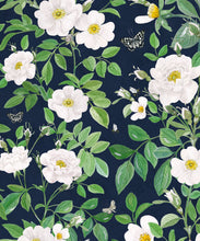 Load image into Gallery viewer, Rosa Wallpaper • Floral Wallpaper •Navy •Swatch