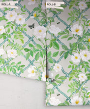 Load image into Gallery viewer, Treilage Wallpaper • Floral Wallpaper • Beige • Rolls