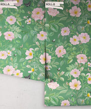 Load image into Gallery viewer, Rosa Wallpaper • Floral Wallpaper •Forest Green •Rolls