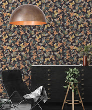 Load image into Gallery viewer, Moth Wallpaper • Eloise Short • Vintage Floral Wallpaper • Granny Chic Wallpaper • Grandmillennial Style Wallpaper • Night • Insitu